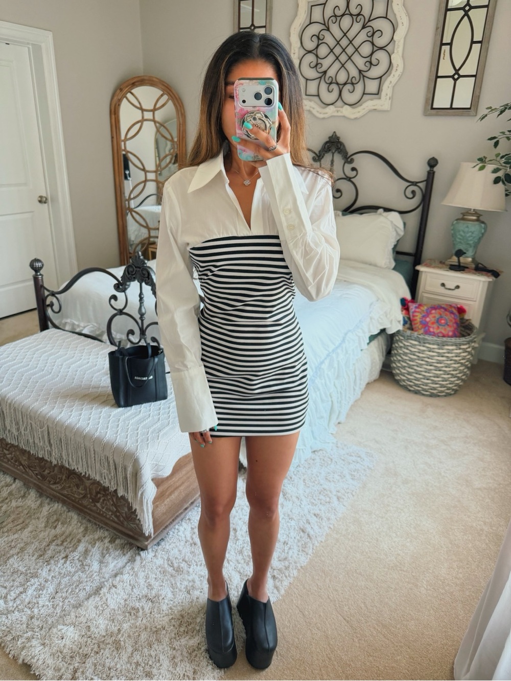 Anthropologie Fitted Twofer Mini Dress